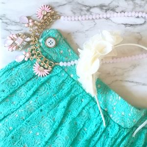 Aqua Fleet Collection aqua lace skirt